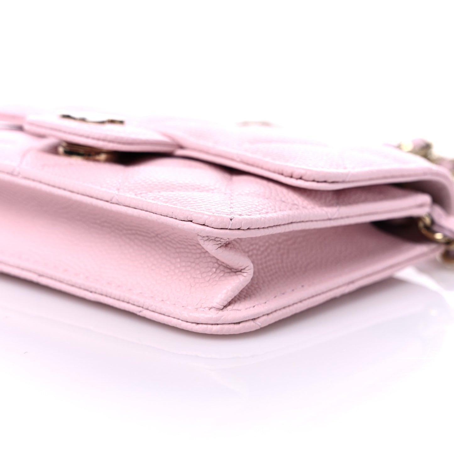 Caviar Quilted Mini Chain Bag Pink