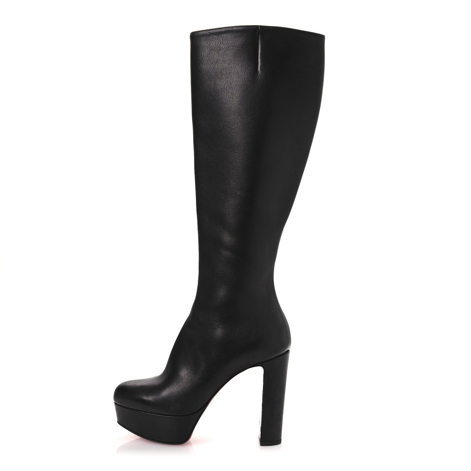 Christian Louboutin Calfskin Bibi Botta 120 Knee High Boots 36 Black 1 of 16