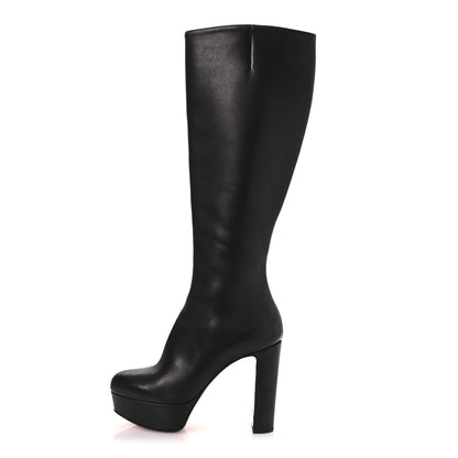 Christian Louboutin Calfskin Bibi Botta 120 Knee High Boots 36 Black 1 of 16
