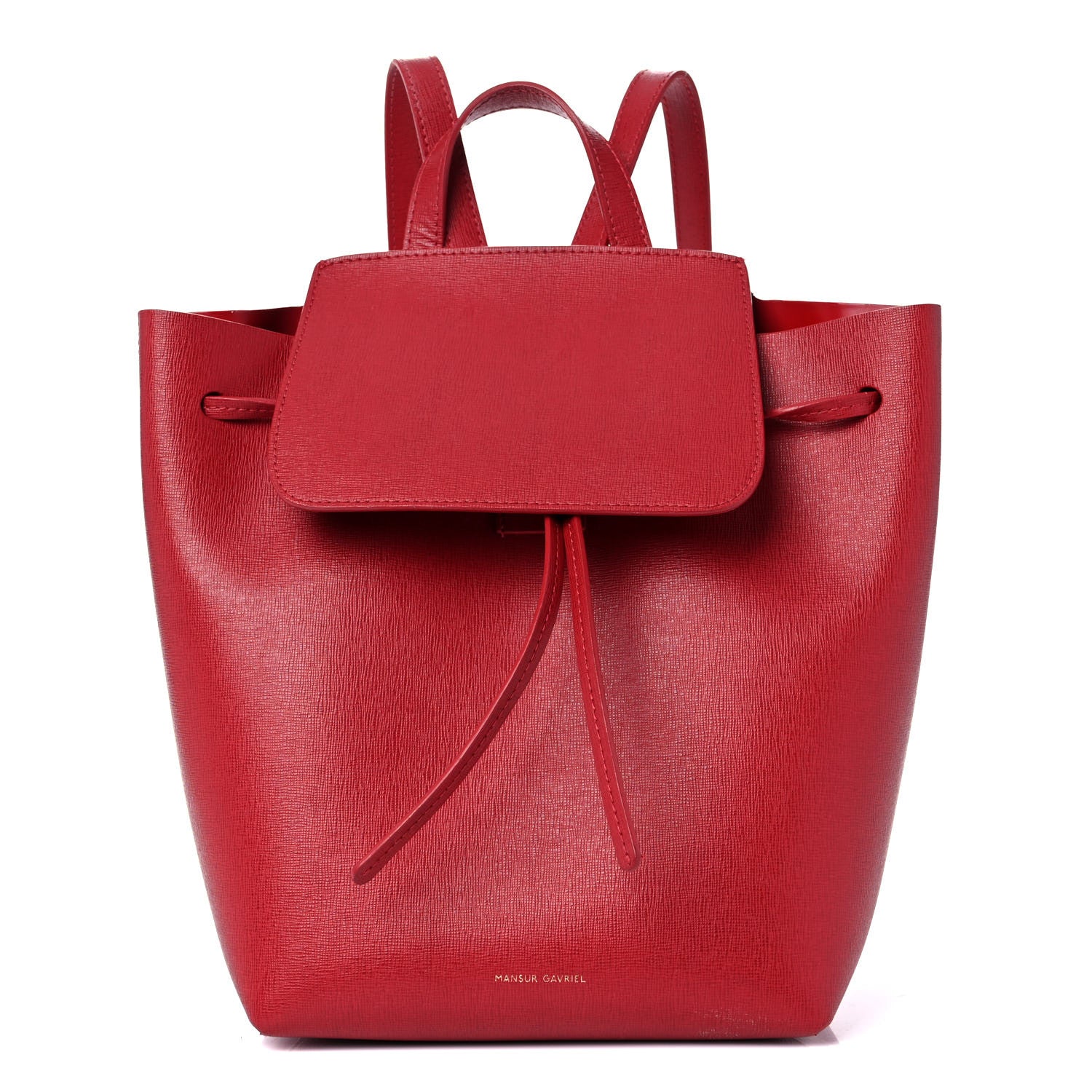 Mansur Gavriel Saffiano Backpack Flamma 1 of 22