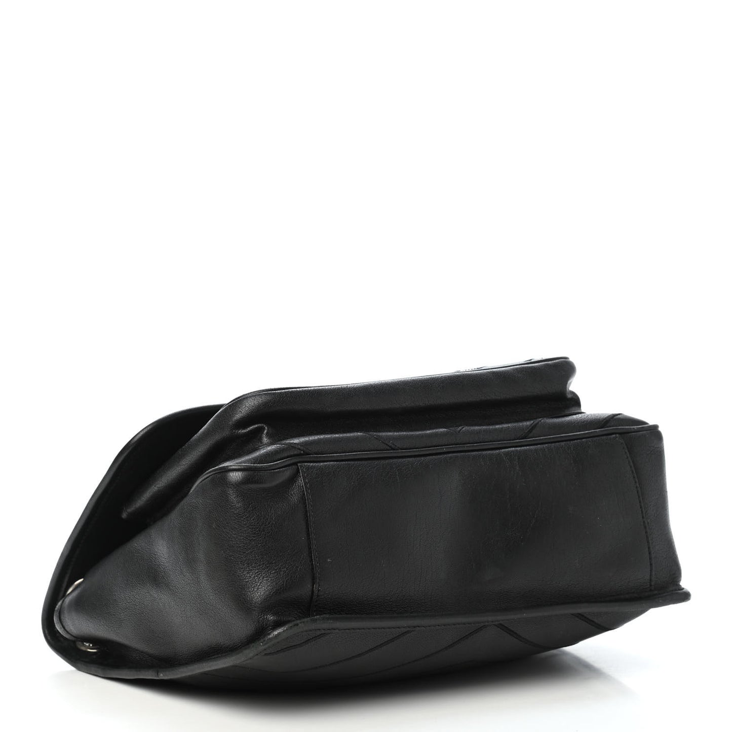 Lambskin Matelasse Monogram Microstud Medium Niki Chain Satchel Black