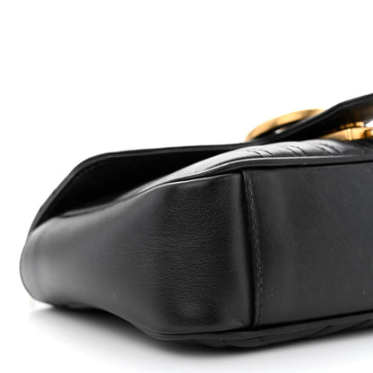 Gucci Calfskin Matelasse Mini GG Marmont Shoulder Bag Black 11 of 14