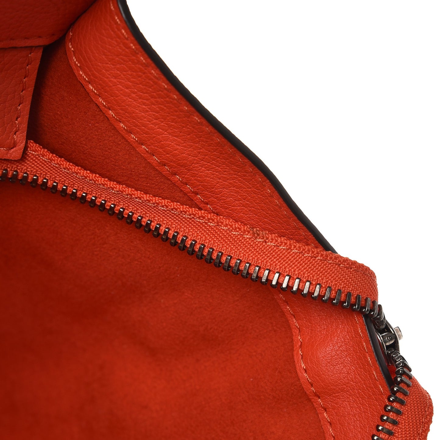 Drummed Calfskin Mini Luggage Vermillion