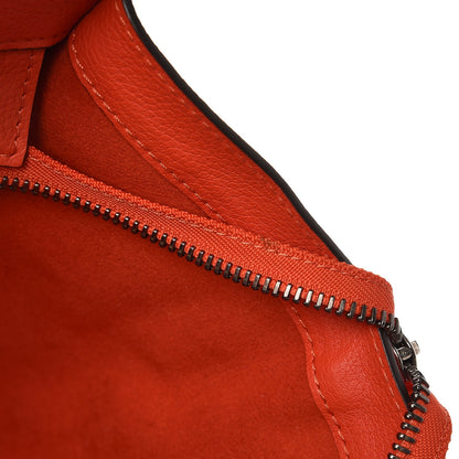 Celine Drummed Calfskin Mini Luggage Vermillion 7 of 10
