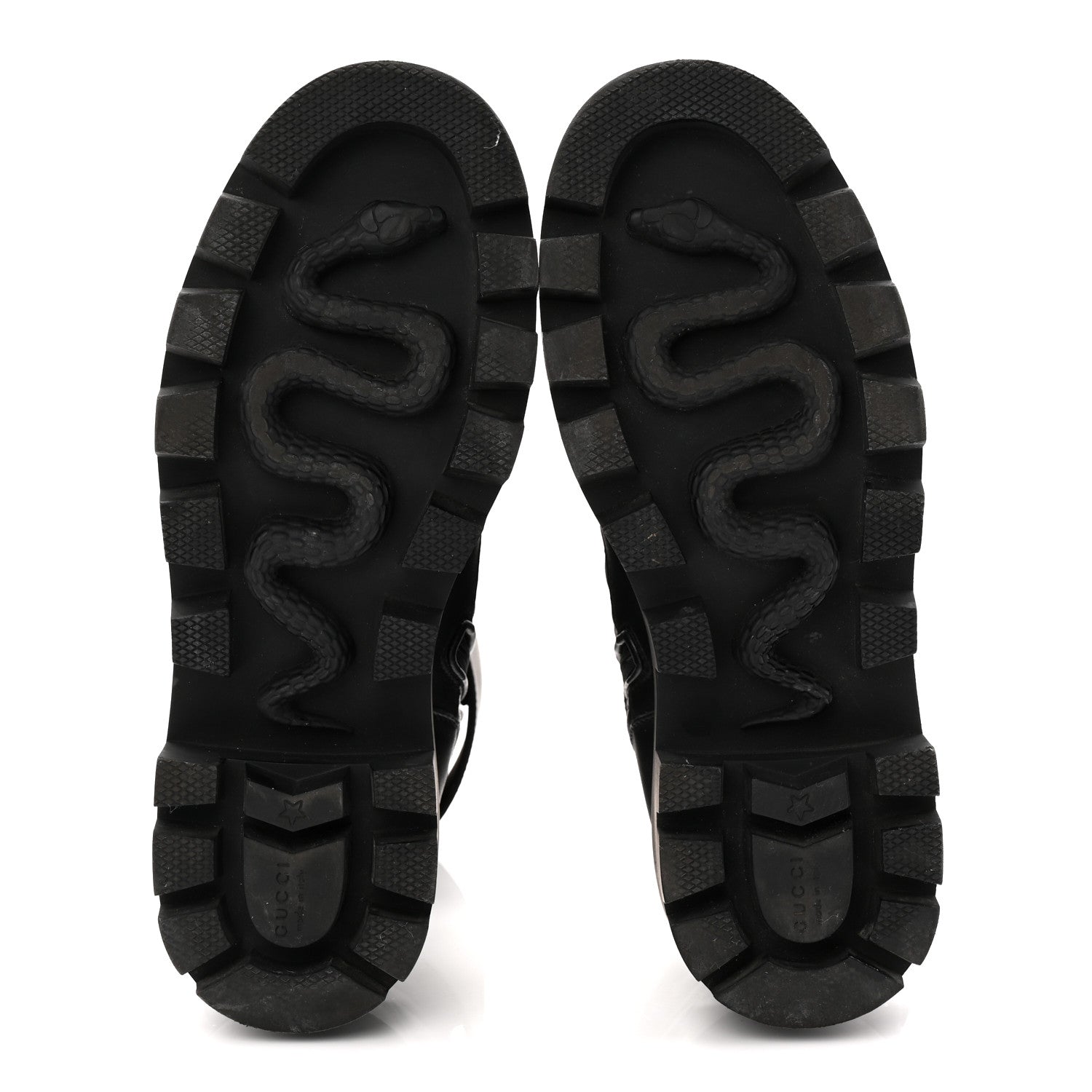 Gucci Nappa Frances GG Matelasse Platform Combat Boots 36 Black 6 of 10
