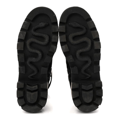 Gucci Nappa Frances GG Matelasse Platform Combat Boots 36 Black 6 of 10