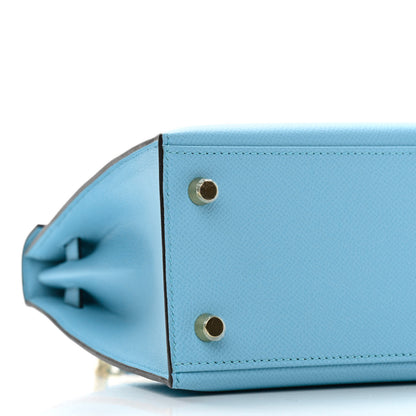 Hermes Epsom Kelly Sellier 25 Bleu Du Nord 9 of 10