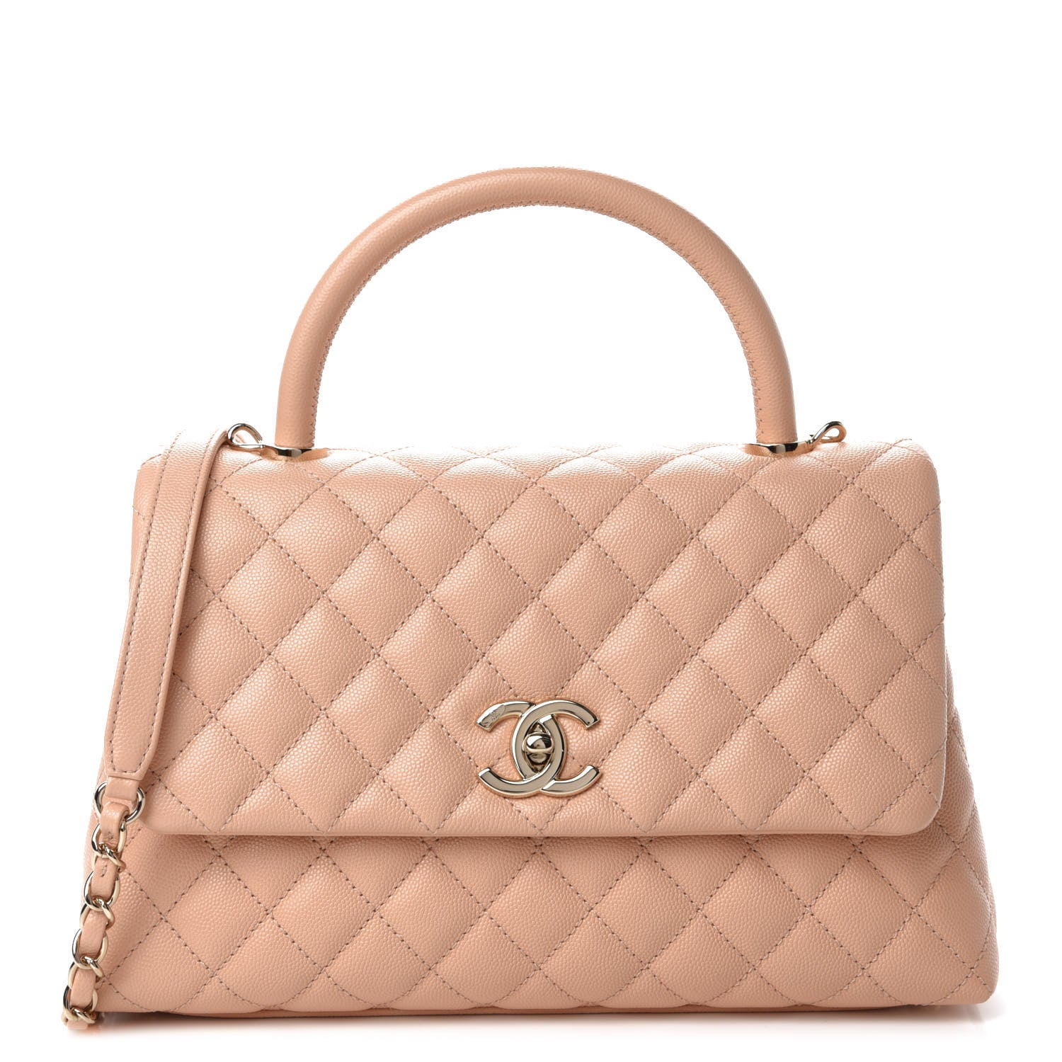 Chanel Caviar Quilted Small Coco Handle Flap Light Pink 1 of 11