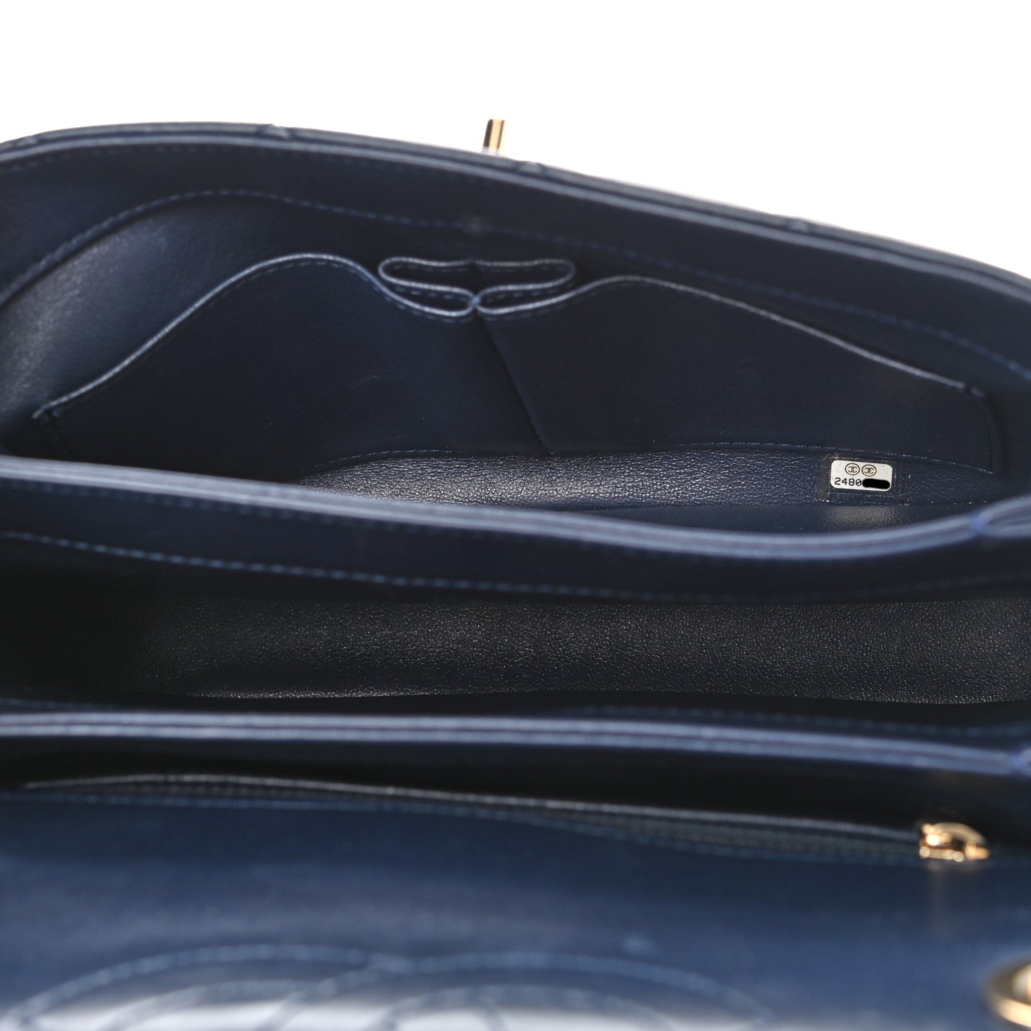 Chanel Lambskin Quilted Small Trendy CC Flap Dual Handle Bag Navy 5 of 12