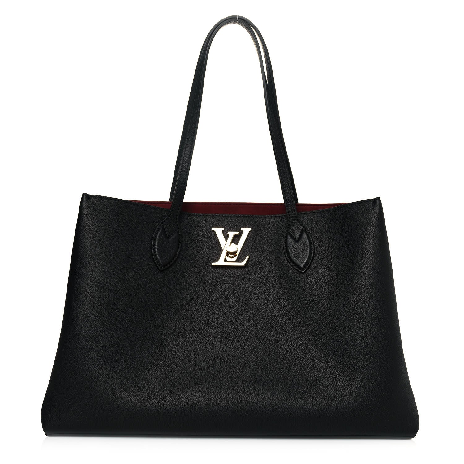 Louis Vuitton Grained Calfskin Lockme Shopper Black 1 of 9