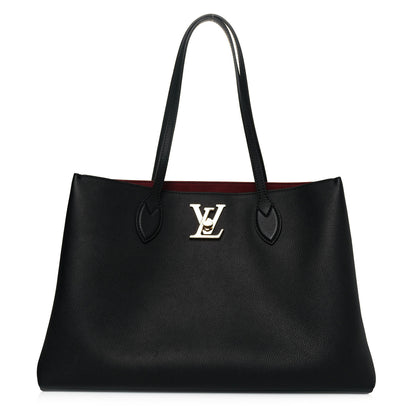 Louis Vuitton Grained Calfskin Lockme Shopper Black 1 of 9