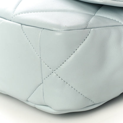 Chanel Lambskin Quilted Medium Chanel 19 Flap Light Blue 10 of 11