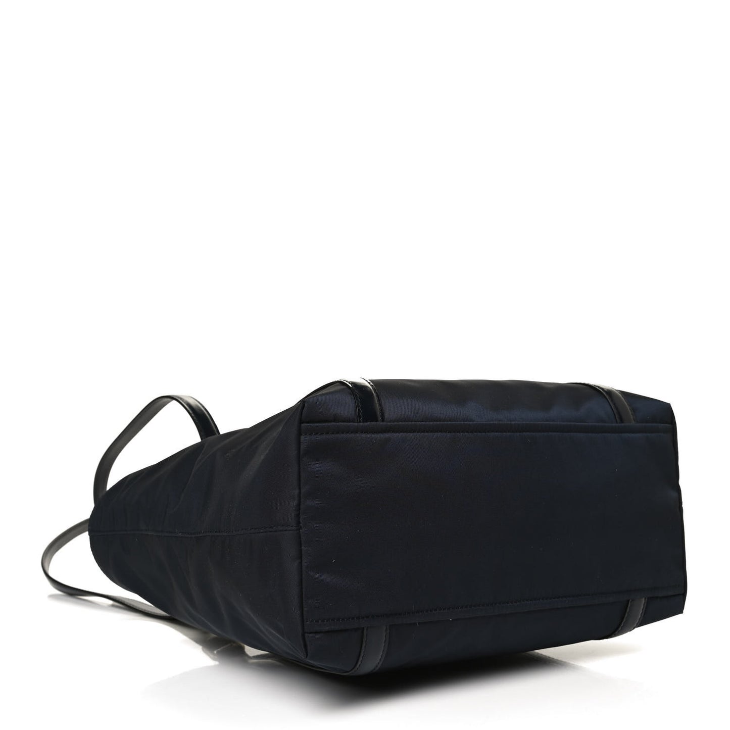 Tessuto Nylon Spazzolato Tote Bleu