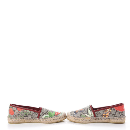 Gucci GG Supreme Monogram Tian Womens Espadrilles 35.5 Beige Multicolor Red 5 of 11