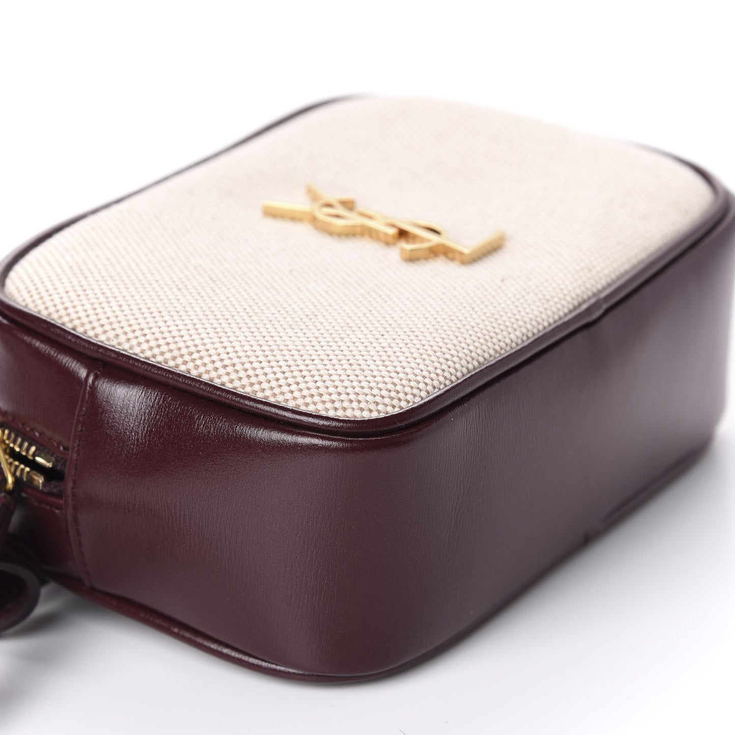 Calfskin Canvas Monogram Lou Belt Bag Natural Dark Legion Red