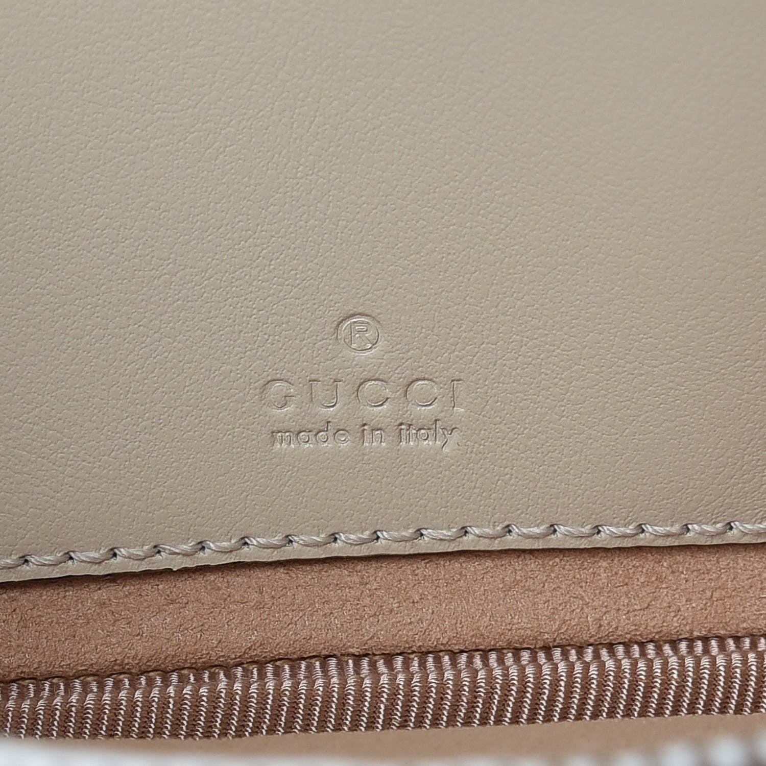 Gucci Calfskin Matelasse Mini GG Marmont Chain Crossbody Bag Mystic White 6 of 9