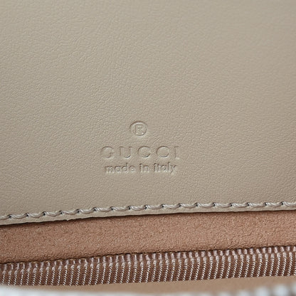 Gucci Calfskin Matelasse Mini GG Marmont Chain Crossbody Bag Mystic White 6 of 9