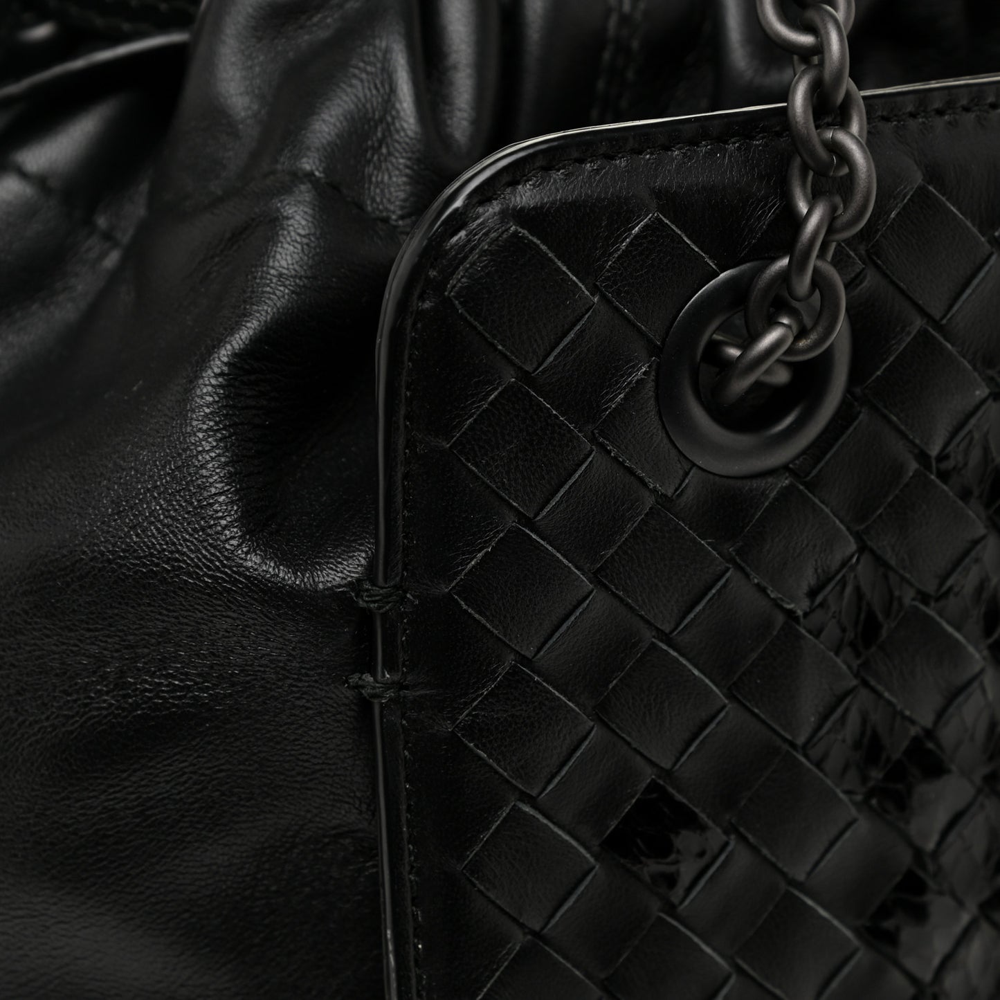 Nappa Ayers Intrecciato Small Tote Nero Black