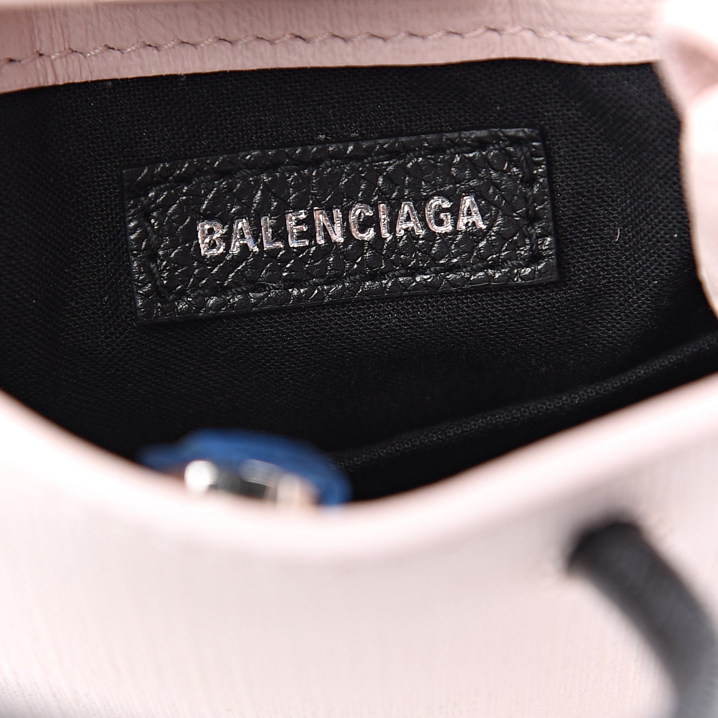 Squared Calfskin Logo Shopping Phone Holder Bag Light Rose