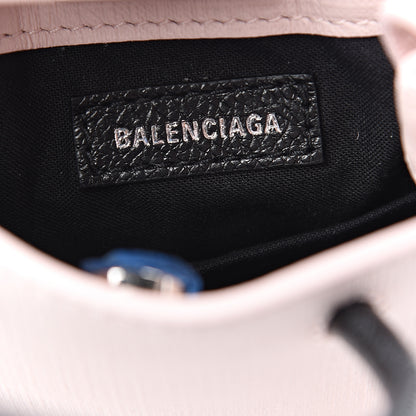 Balenciaga Squared Calfskin Logo Shopping Phone Holder Bag Light Rose 5 of 9