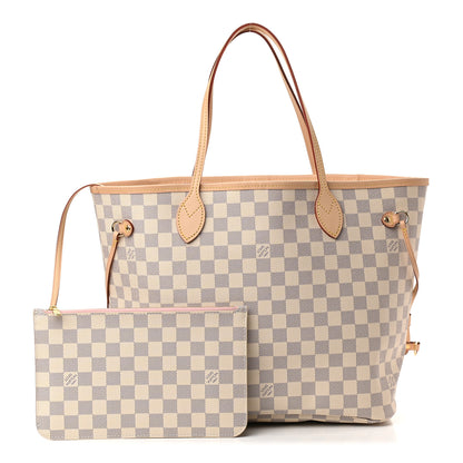 Louis Vuitton Damier Azur Neo Neverfull MM Rose Ballerine 1 of 9