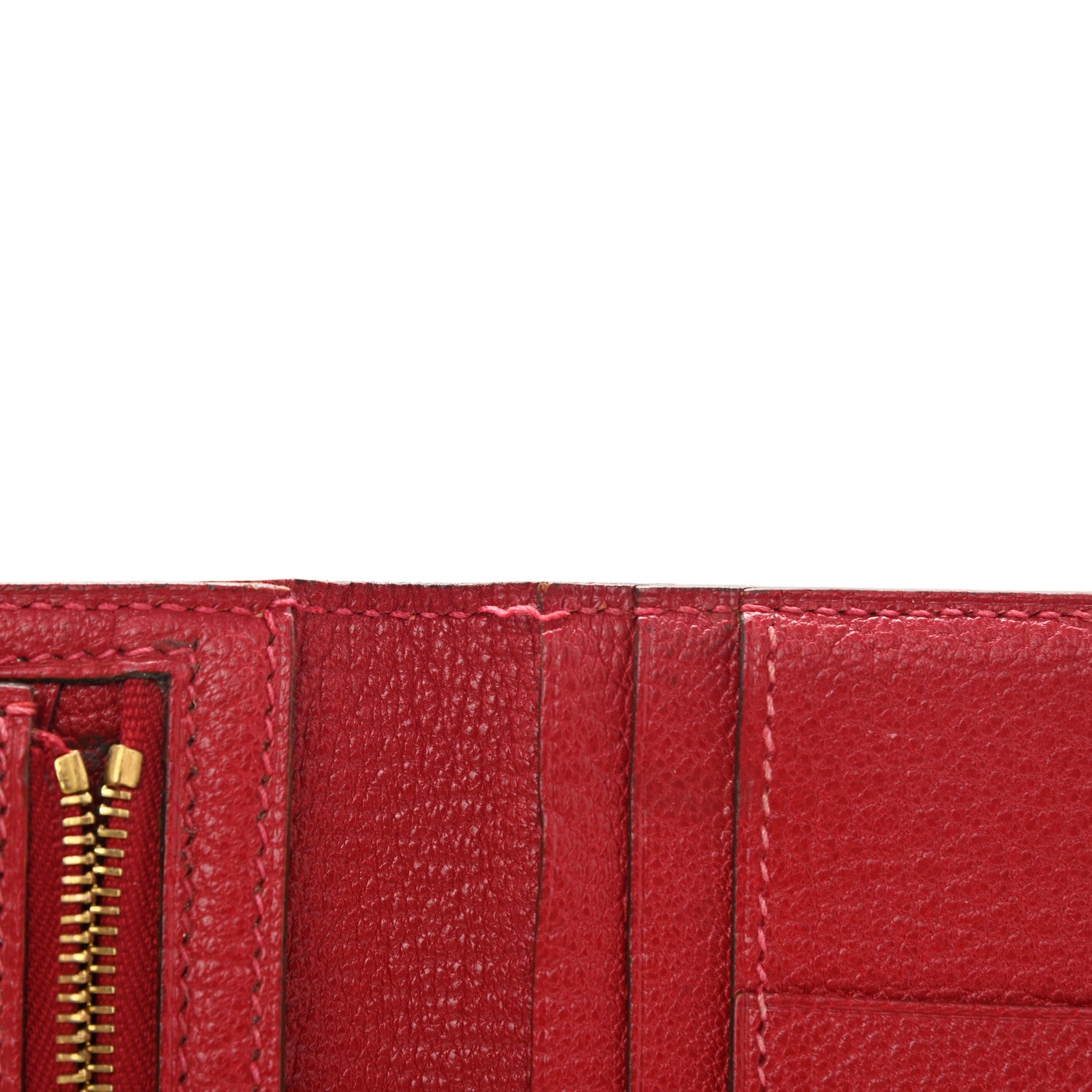 Hermes Chevre Mysore Bearn Gusset Wallet Rouge Vif 7 of 10