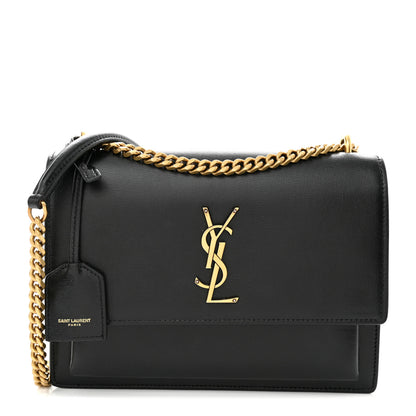 Saint Laurent Calfskin Medium Monogram Sunset Black 1 of 15
