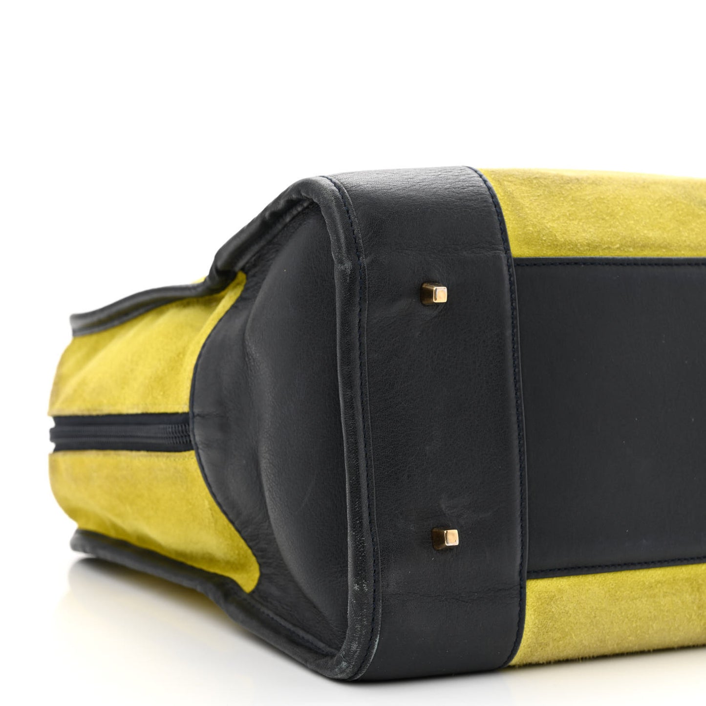 Suede Calfskin Amazona Yellow Black