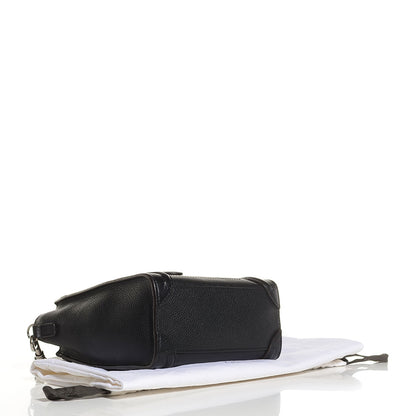Celine Drummed Calfskin Nano Luggage Black 4 of 7
