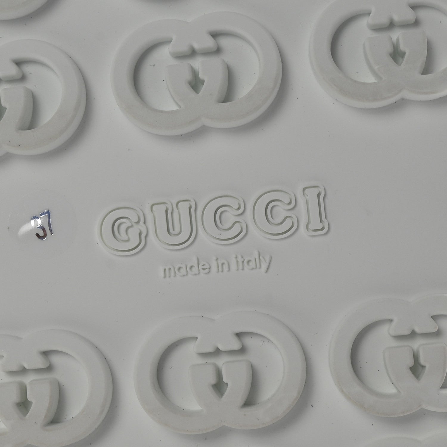 Gucci Soft Rubber Horsebit Touch Womens Strapped Sandals 37 Great White 6 of 8