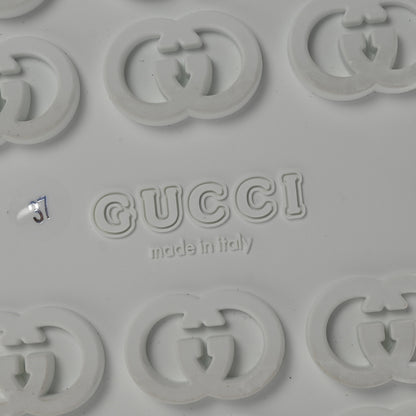 Gucci Soft Rubber Horsebit Touch Womens Strapped Sandals 37 Great White 6 of 8