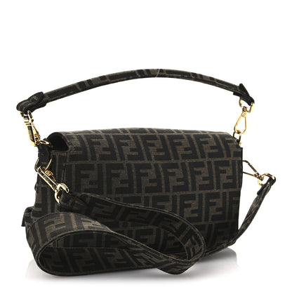 Fendi Fabric Jacquard FF 1974 Multipocket Baguette Tobacco Moro 3 of 14