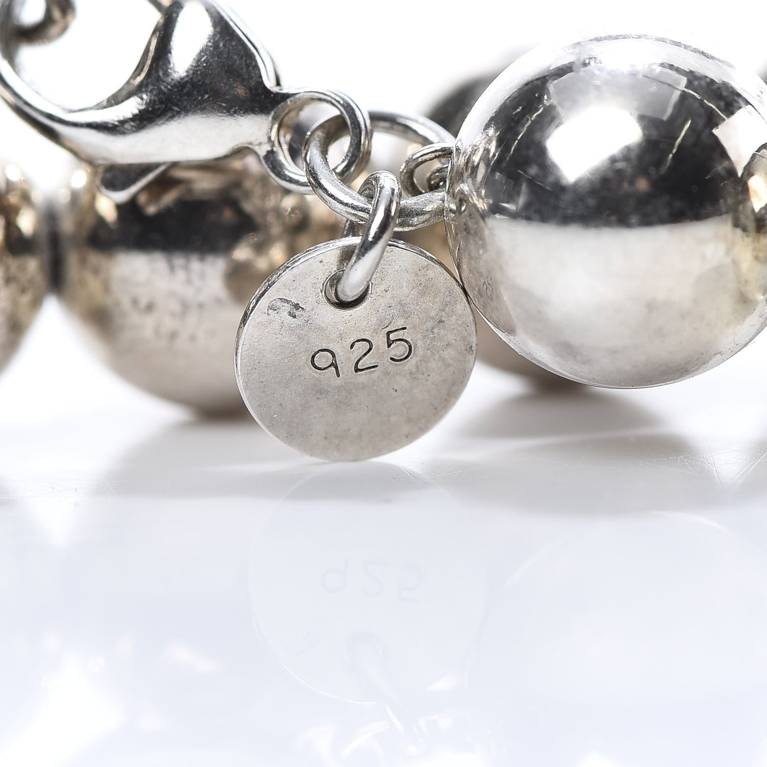 Tiffany Sterling Silver 10mm HardWear Ball Bracelet 5 of 6
