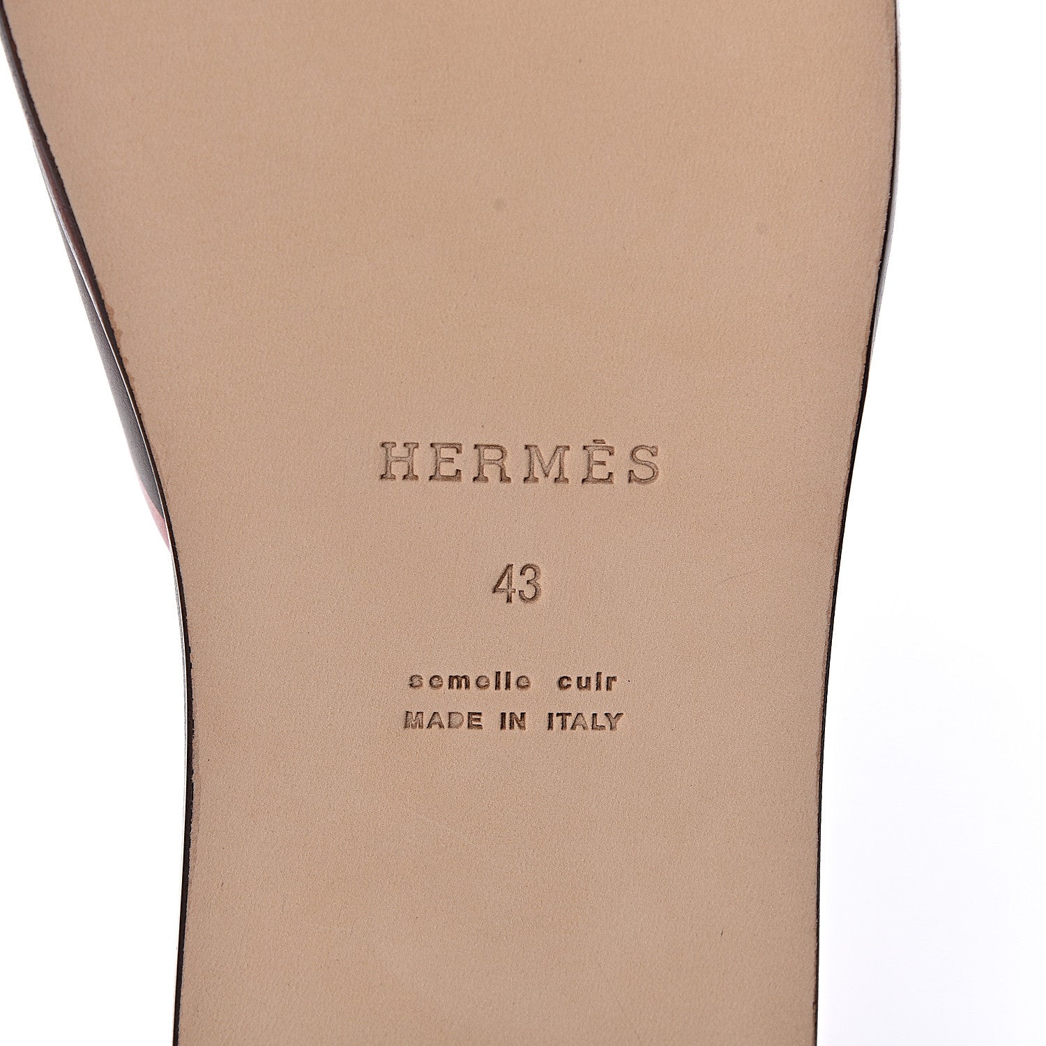 Hermes Calfskin Mens Izmir Sandals 43 6 of 8