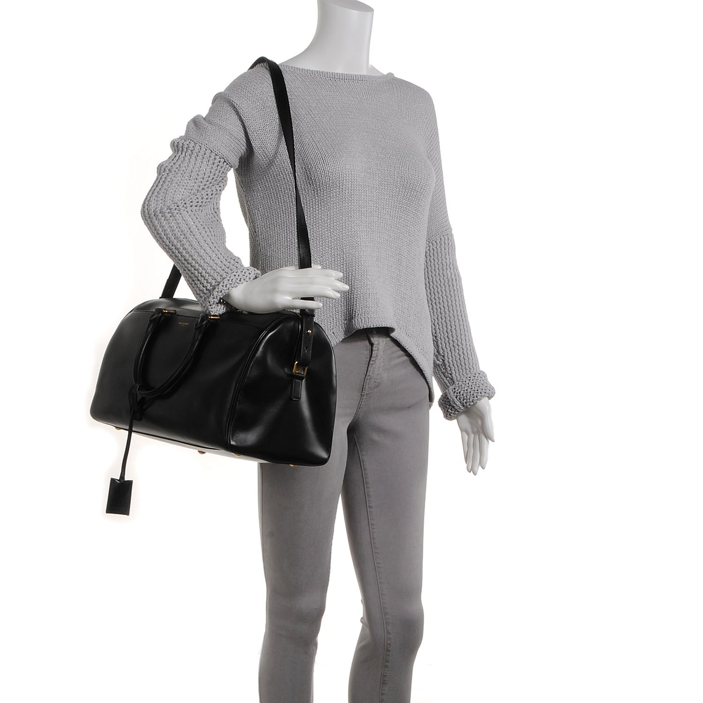 Smooth Leather Classic Duffle 12 Black
