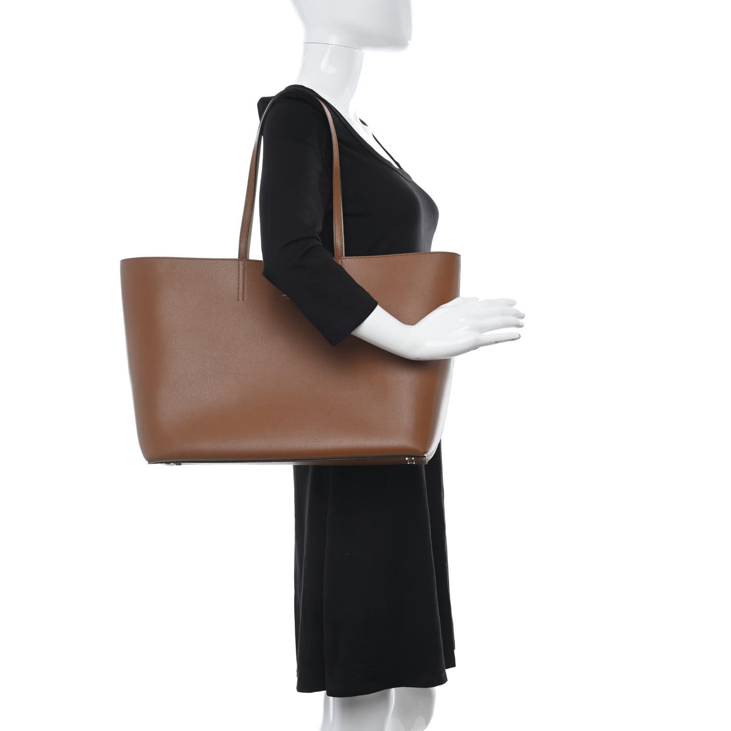 Grainy Calfskin JC Tote Cuoio