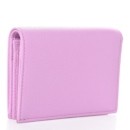 Gucci Calfskin Crystal Double G Card Case Wallet Malva 3 of 8