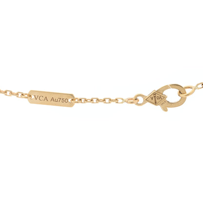 Van Cleef & Arpels 18K Yellow Gold Malachite Vintage Alhambra Pendant Necklace 4 of 4
