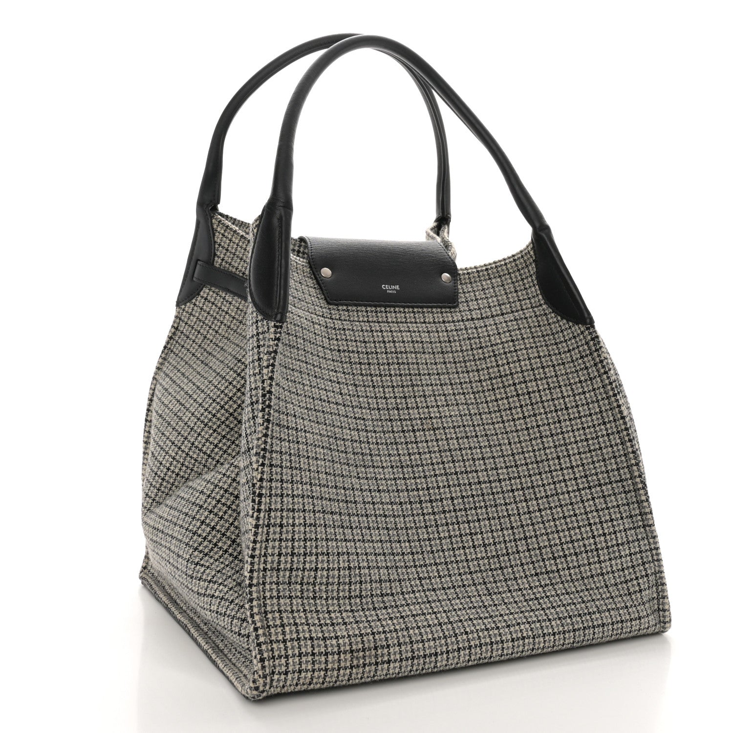 Celine Tweed Smooth Calfskin Medium Big Bag Black 3 of 10