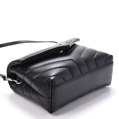 Saint Laurent Calfskin Y Quilted Monogram Toy Loulou Crossbody Bag Black 3 of 11