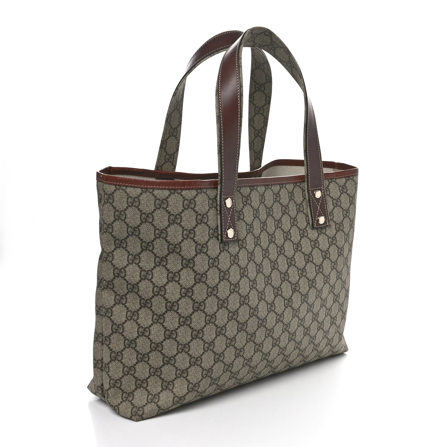 Gucci GG Plus Monogram Medium Signature Web Loop Tote Brown 3 of 10