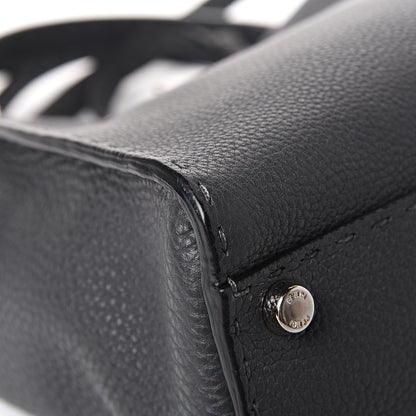 Fendi Cuoio Romano Selleria Bi-Color Medium Peekaboo Iconic Satchel Asfalto Latte 10 of 14