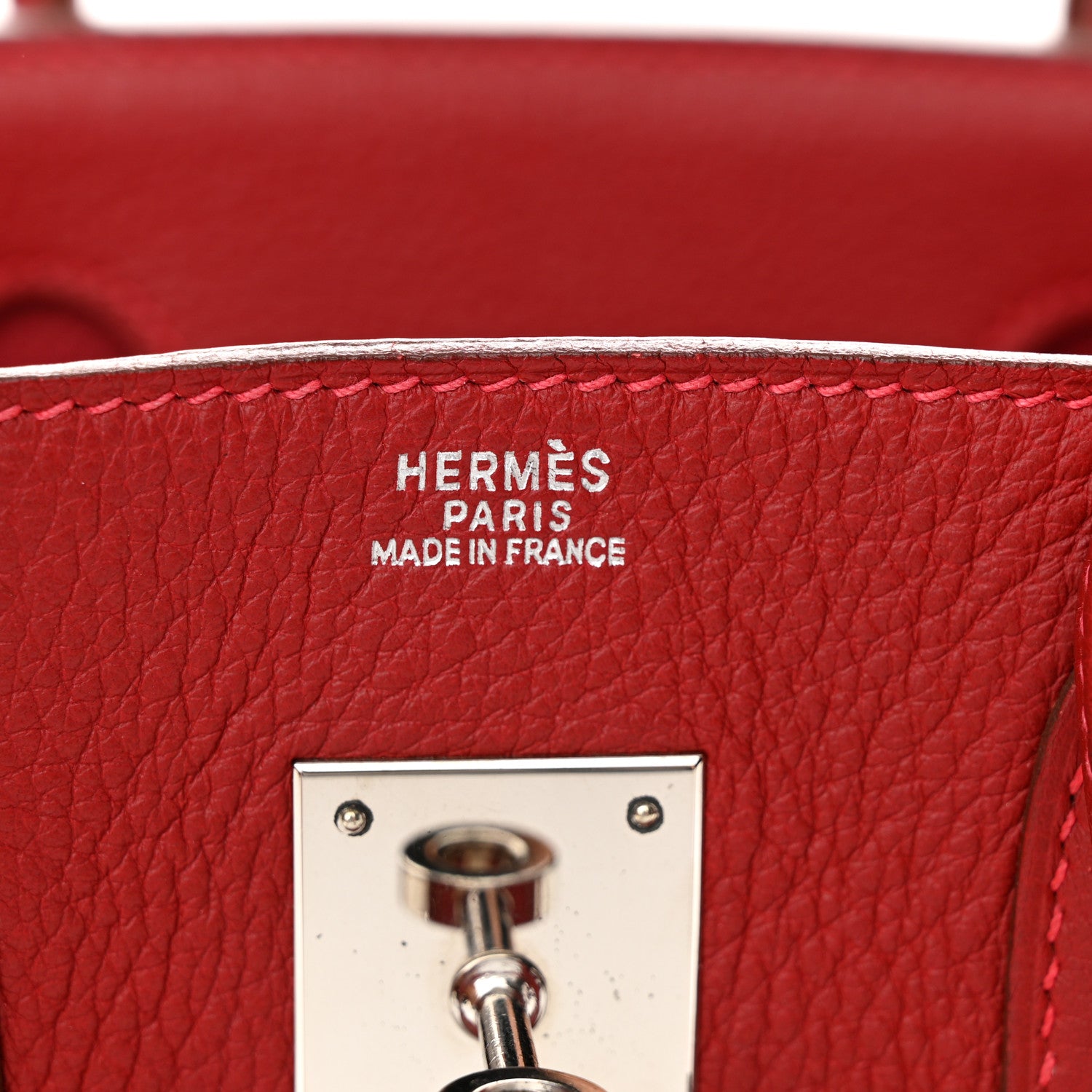 Hermes Taurillon Clemence Birkin 30 Rouge Garance 6 of 14