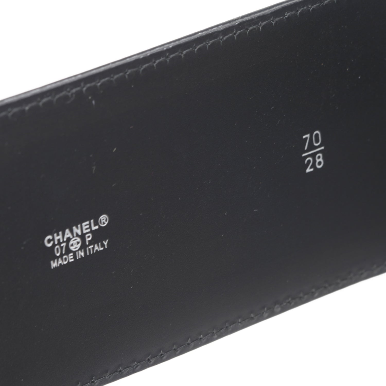 Chanel Patent Leather Silver CC Buckle Wide Belt 70 28 Black 4 of 6