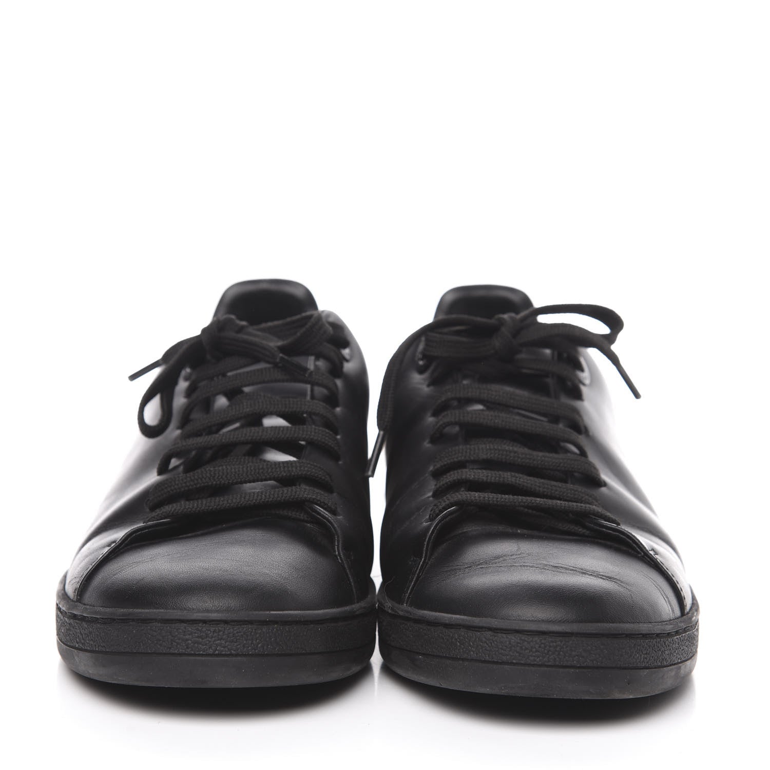 Louis Vuitton Calfskin Frontrow Sneakers 38 Black 2 of 13