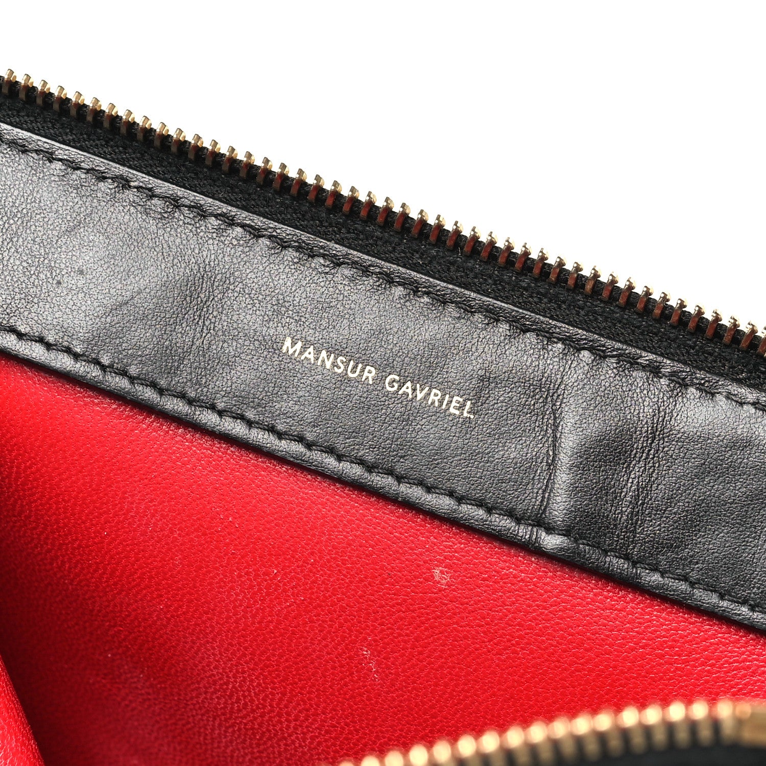 Mansur Gavriel Smooth Calfskin M Frame Bag Black Flamma 6 of 11