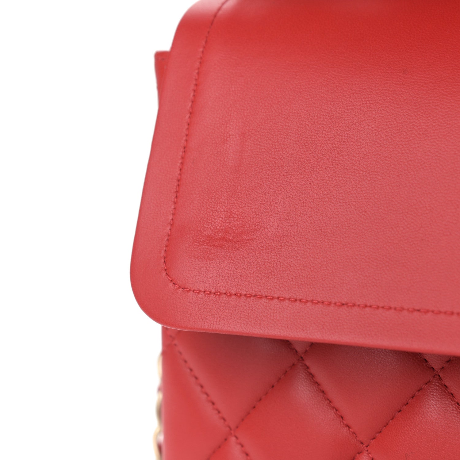Chanel Lambskin Quilted Maxi Double Flap Red 10 of 10