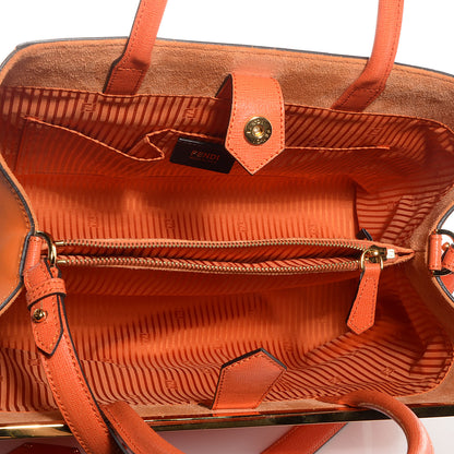 Fendi Vitello Elite Regular 2Jours Tote Arancio 7 of 12