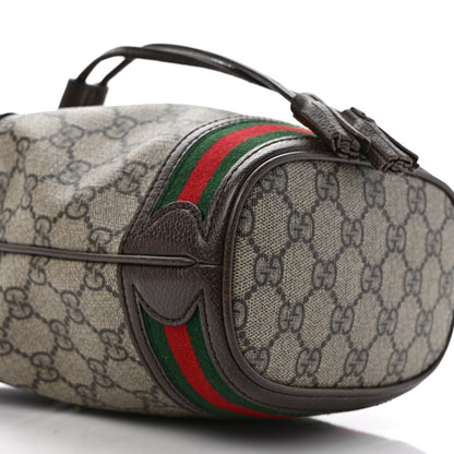 Gucci GG Supreme Monogram Web Mini Ophidia Bucket Bag Brown 8 of 9