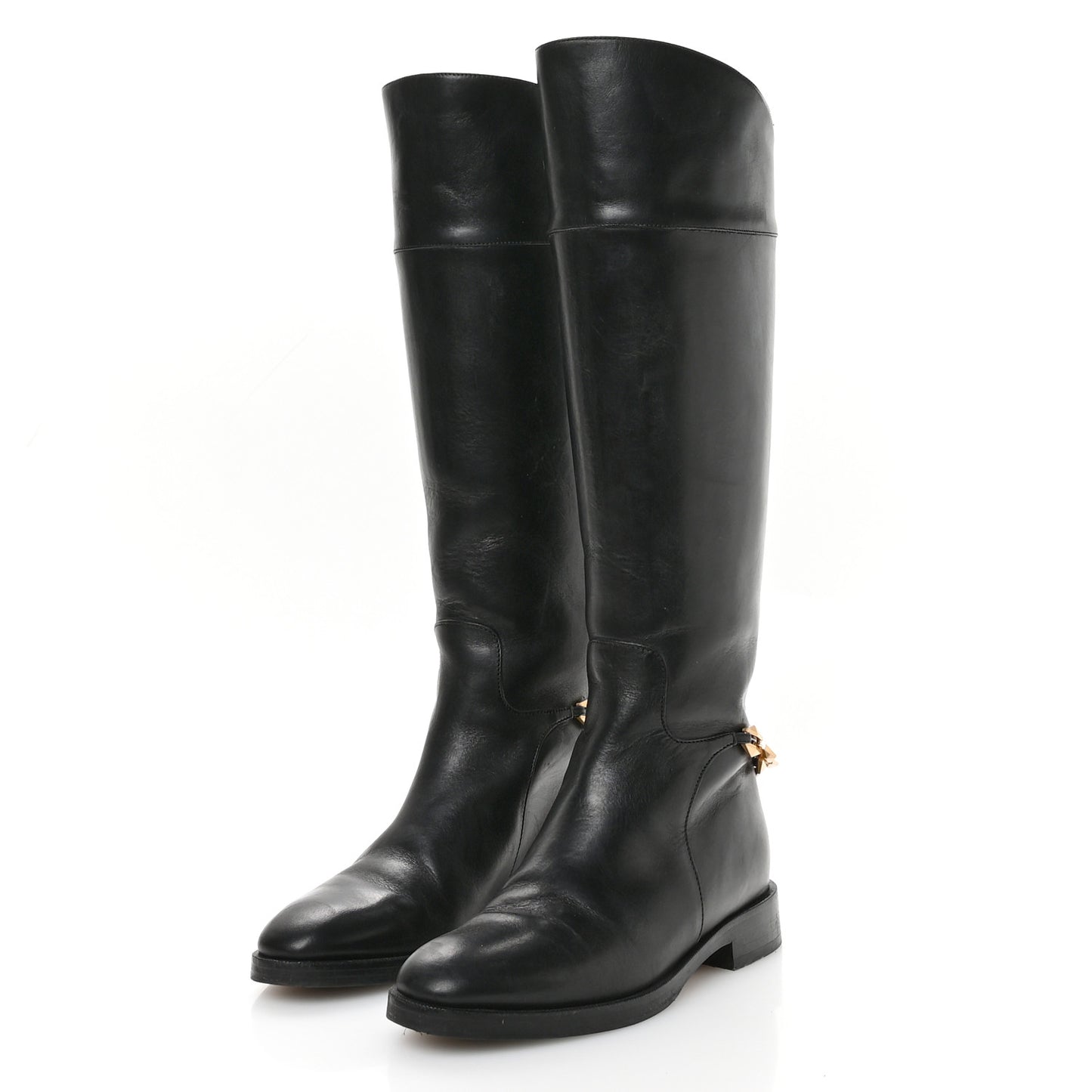 Calfskin Nell Tall Boots 36.5 Black